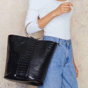 Nakd black ring bag worn one time